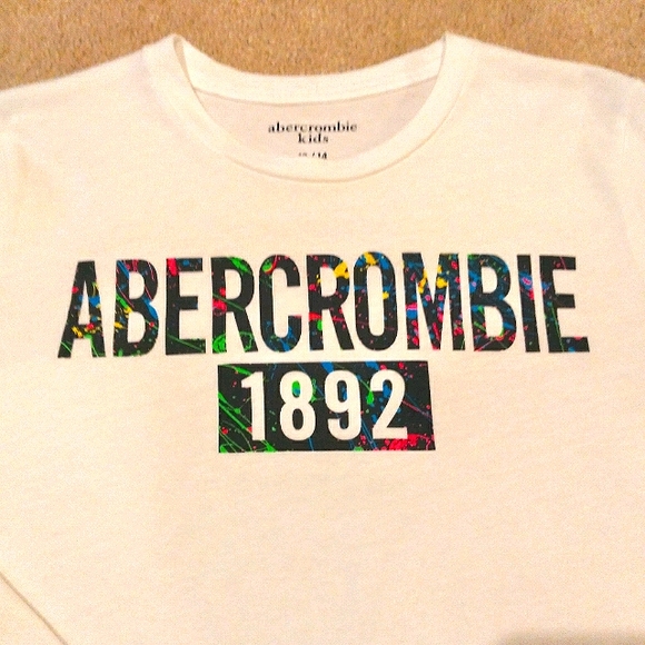 Abercrombie Kids Paint Splatter Logo Long Sleeve T - Picture 4 of 4